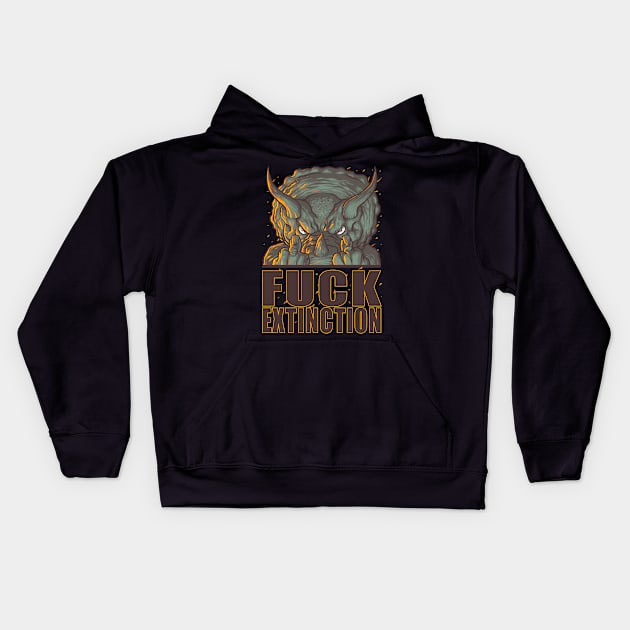 F**k Extinction! Kids Hoodie by cs3ink